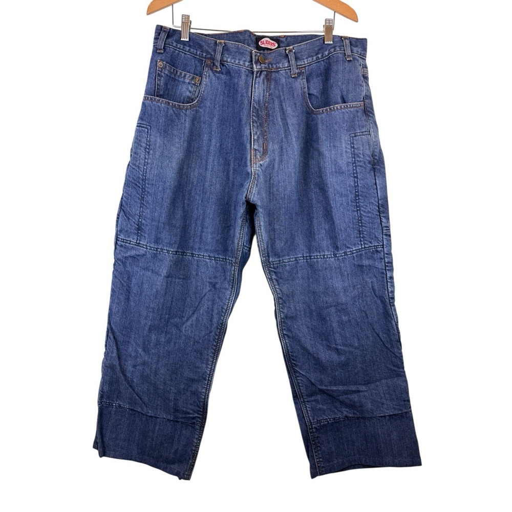 SLIDERS Kevlar Lined Riding Apparel Motorcycle Men Jeans Denim 36X28 (actual)